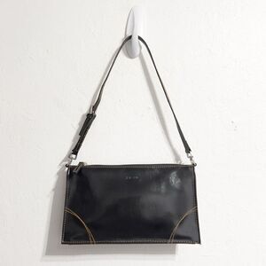 Y2K XOXO Faux Leather Mini Shoulder Bag Purse 2000s Vintage Black Small